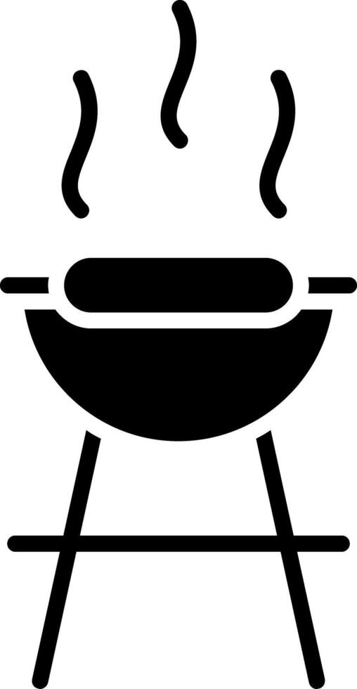 barbacoa glifo icono diseño vector