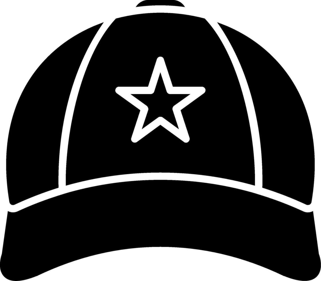 Cap Glyph Icon Design vector