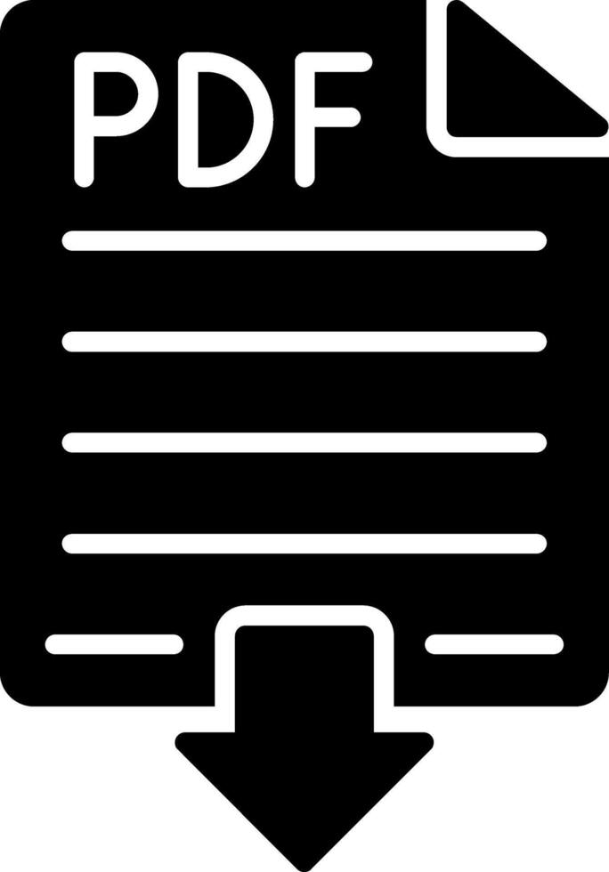 pdf glifo icono diseño vector