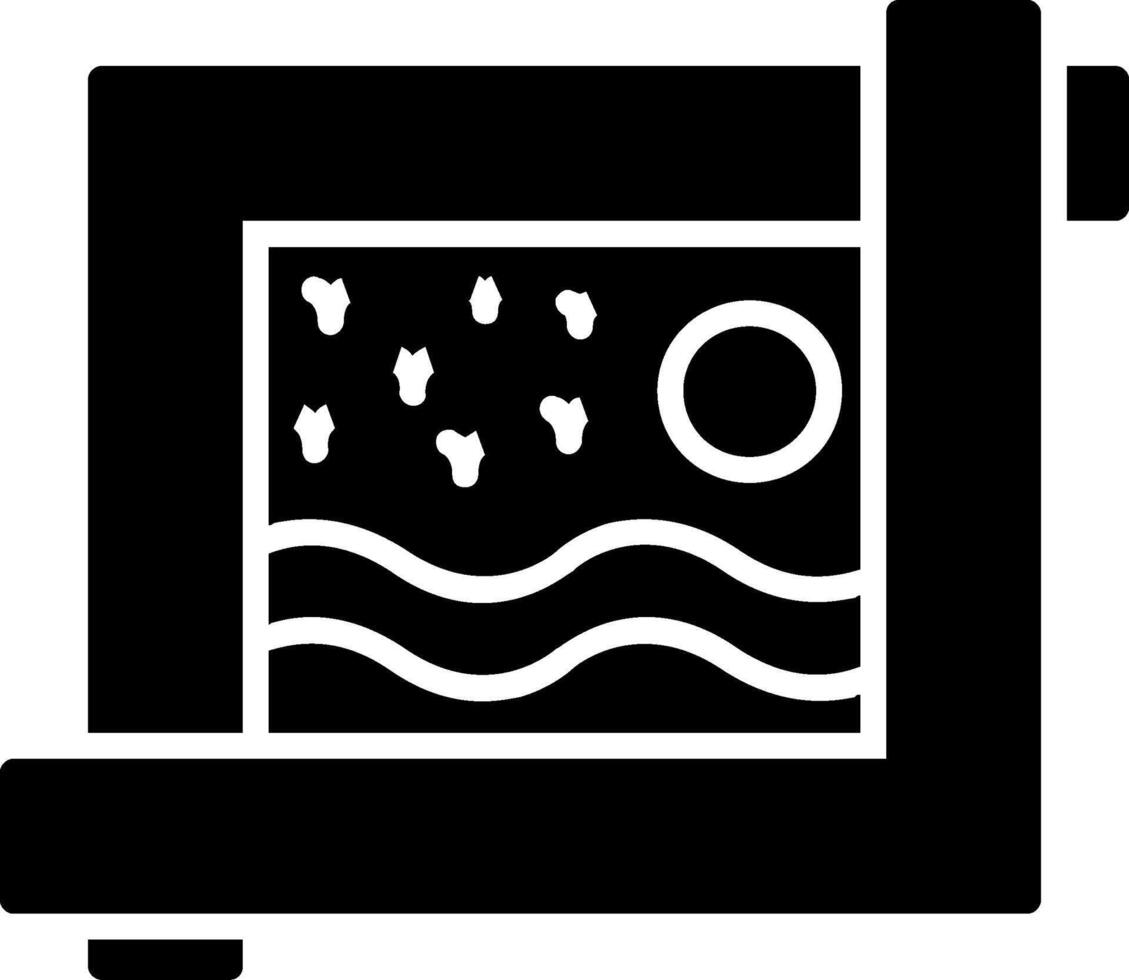 Crop Tool Glyph Icon Design vector