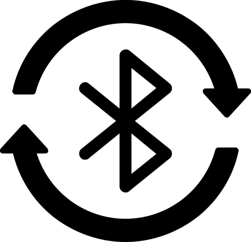 Bluetooth Glyph Icon Design vector