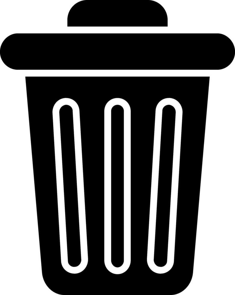 Dustbin Glyph Icon Design vector