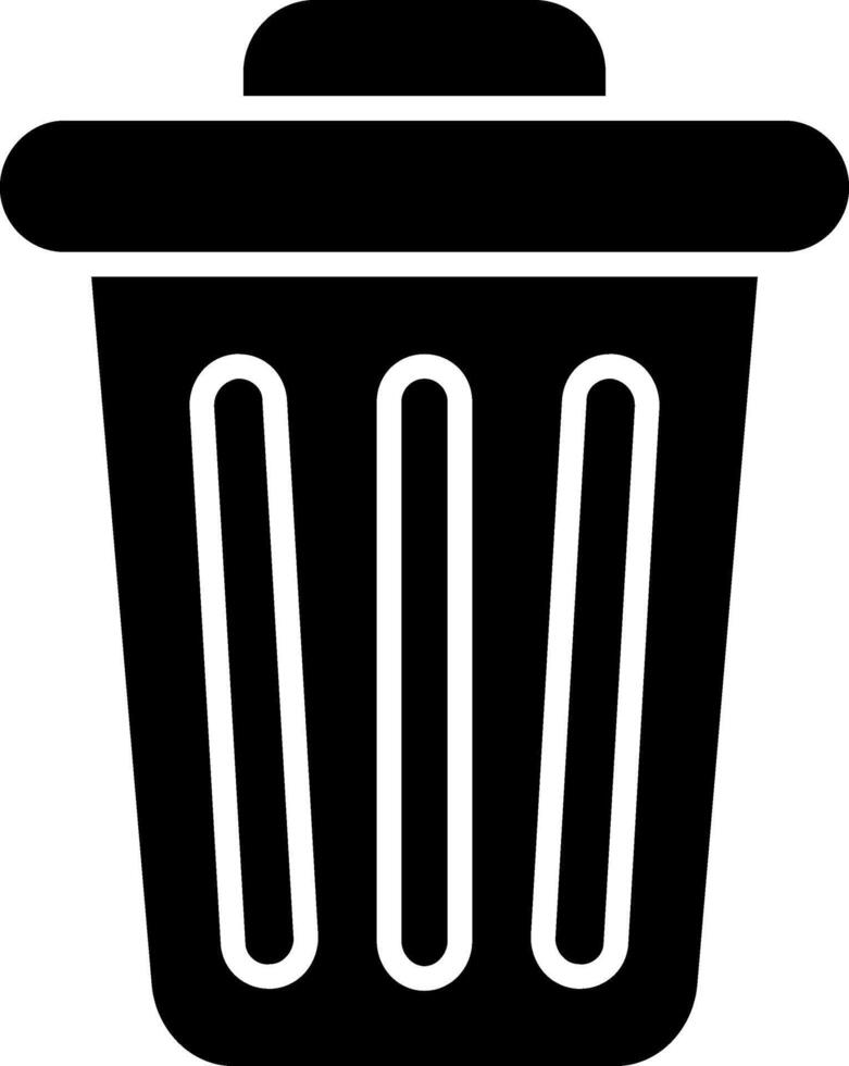 Dustbin Glyph Icon Design vector