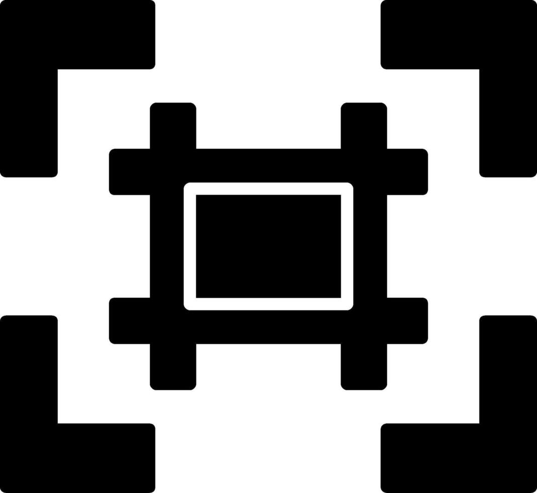 Grid Glyph Icon Design vector