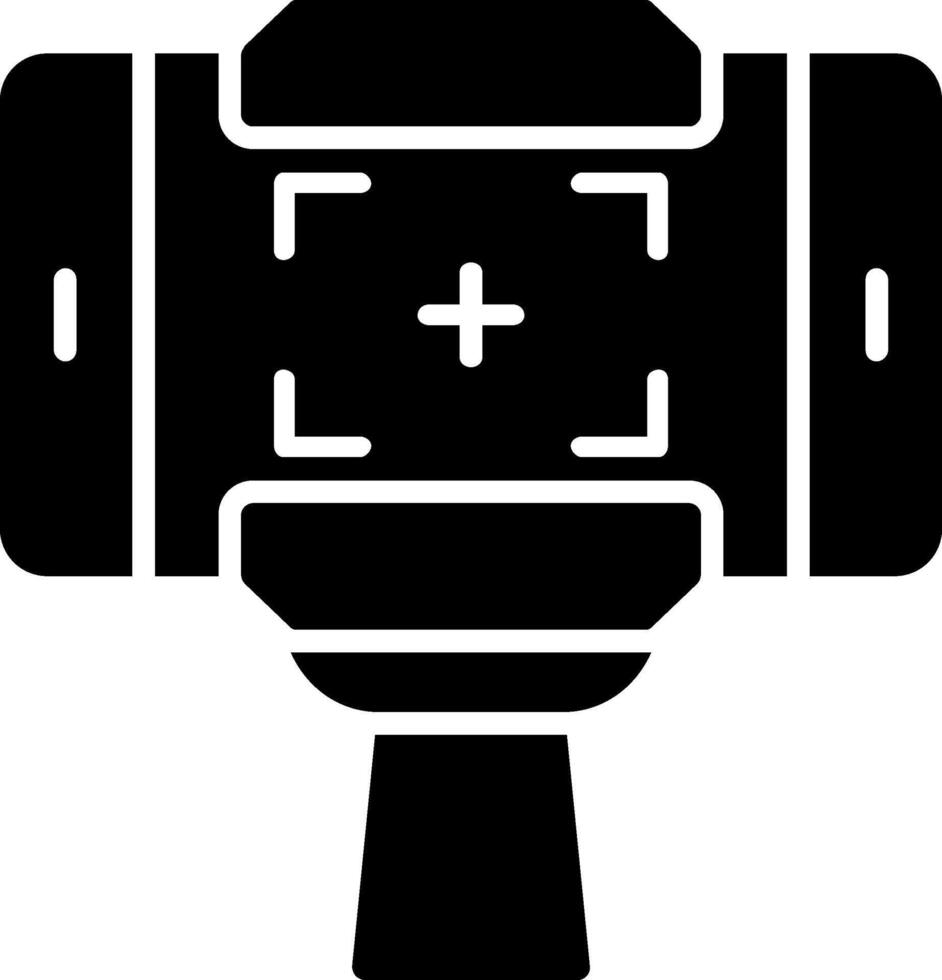 Selfie Stick Glyph Icon Design vector