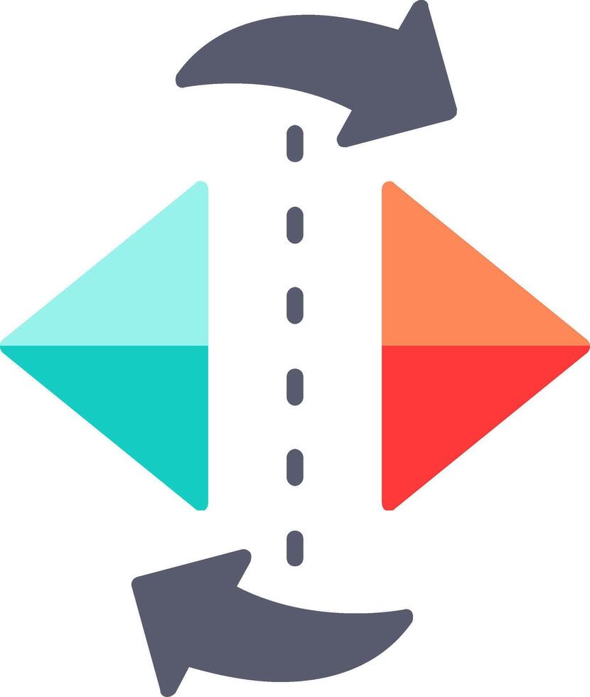 Reflect Flat Icon Design vector