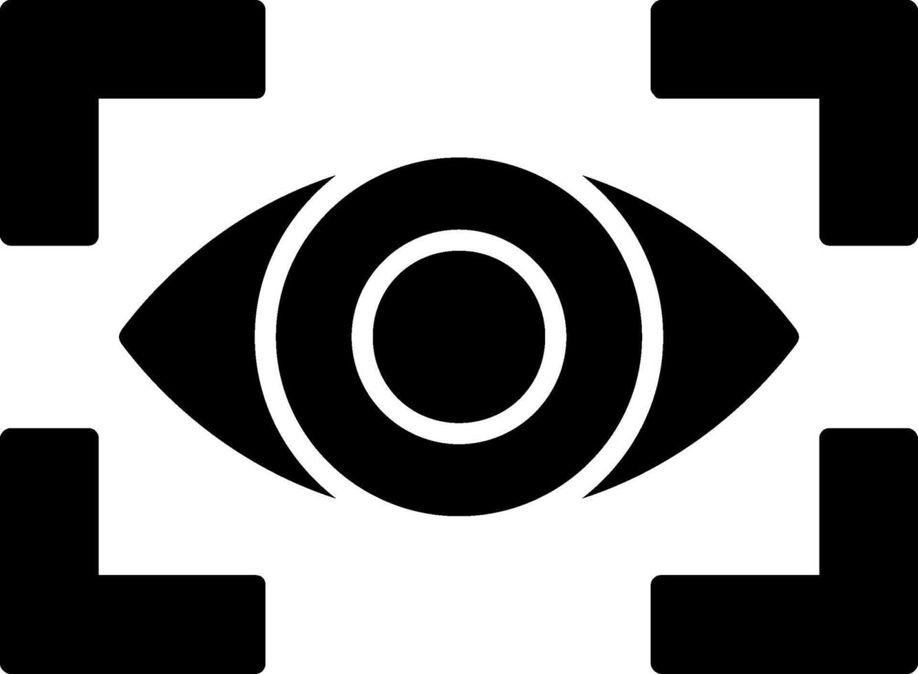Vision Glyph Icon Design vector