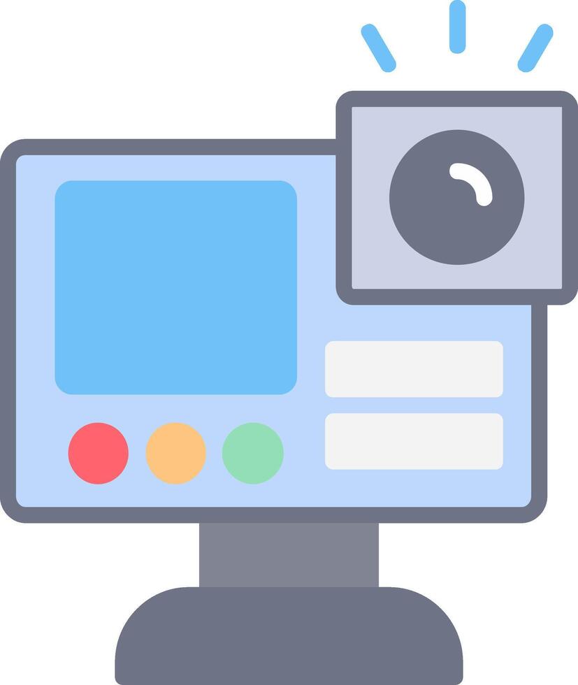Gopro Flat Icon Design vector