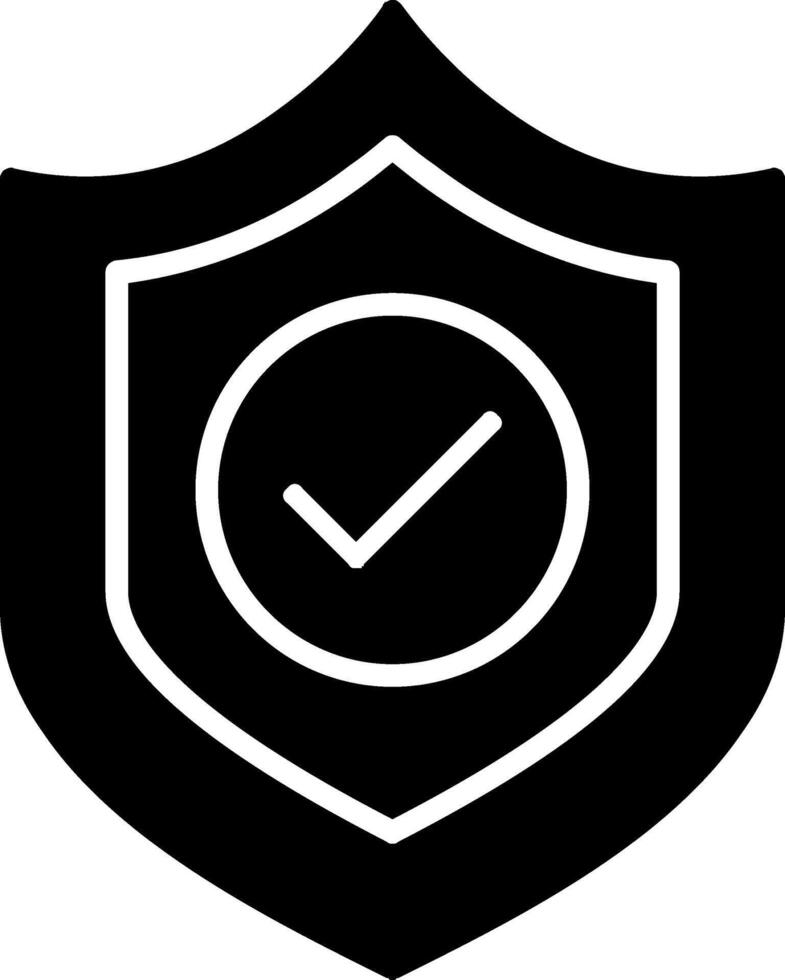Shield Glyph Icon Design vector