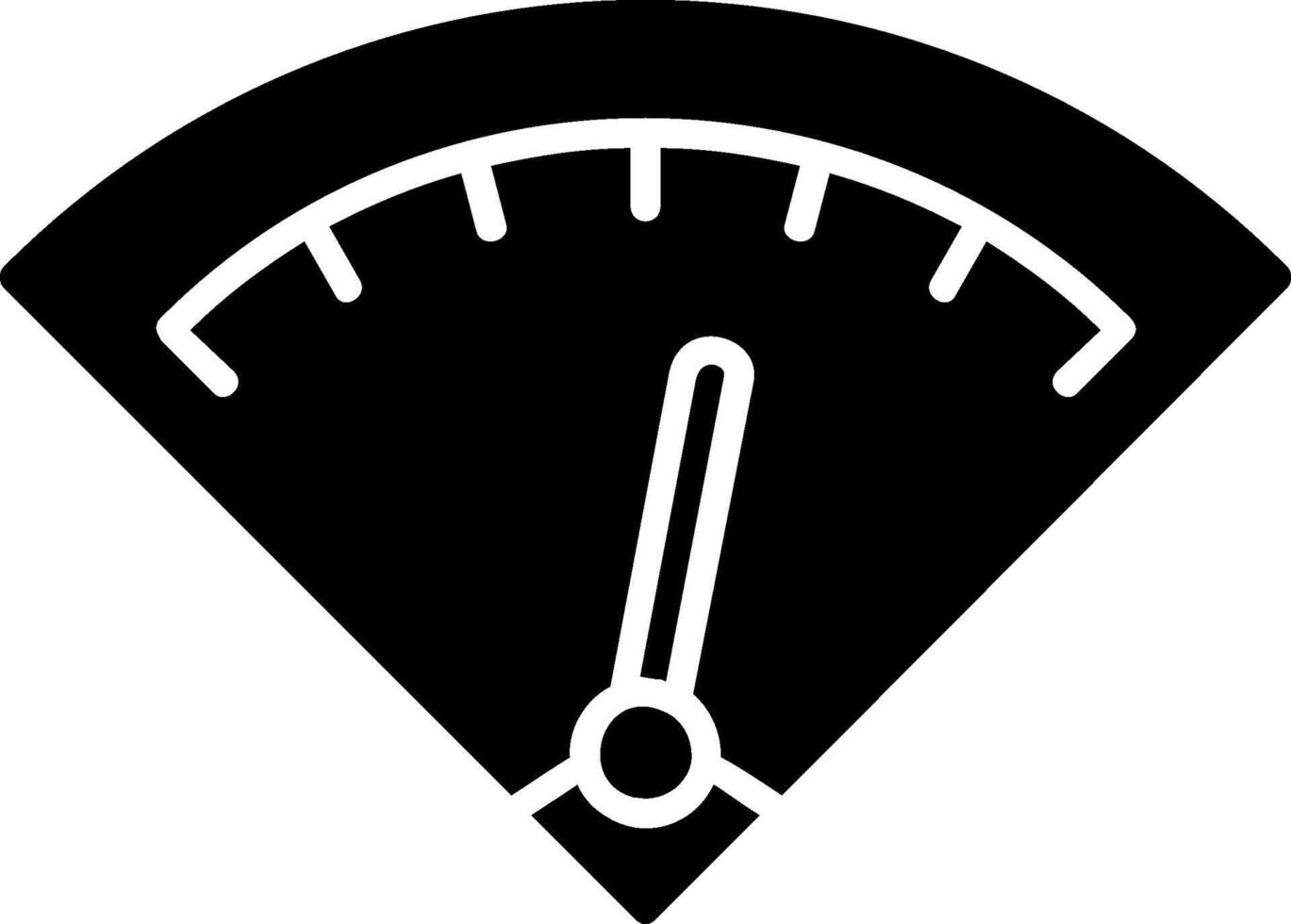 Gauge Glyph Icon Design vector