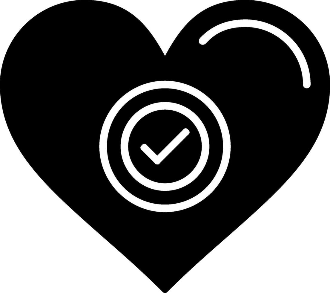 Heart Glyph Icon Design vector