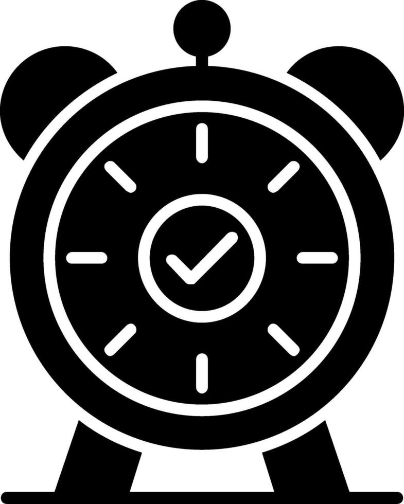 Alarm Glyph Icon Design vector