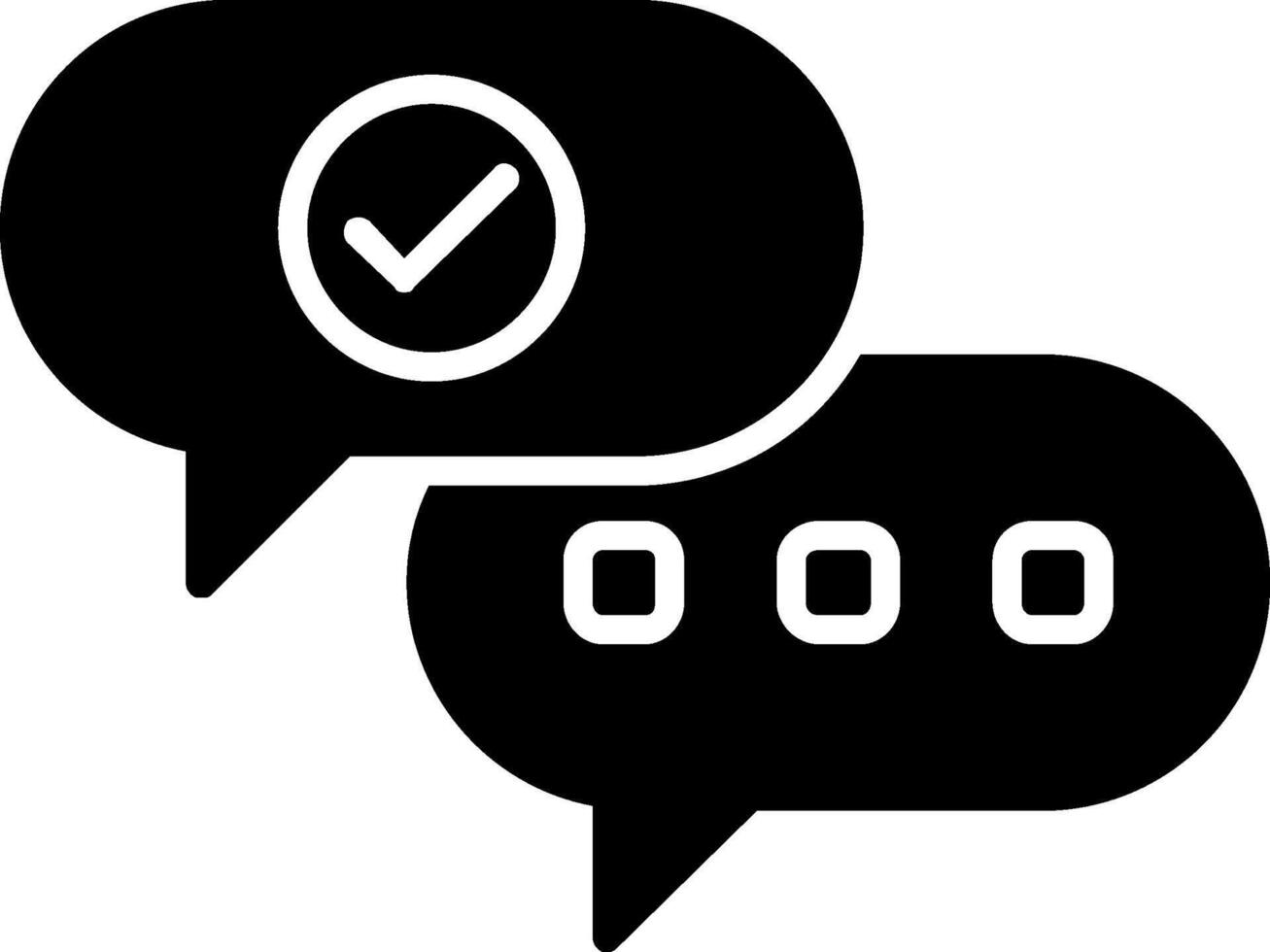 Conversation Glyph Icon Design vector