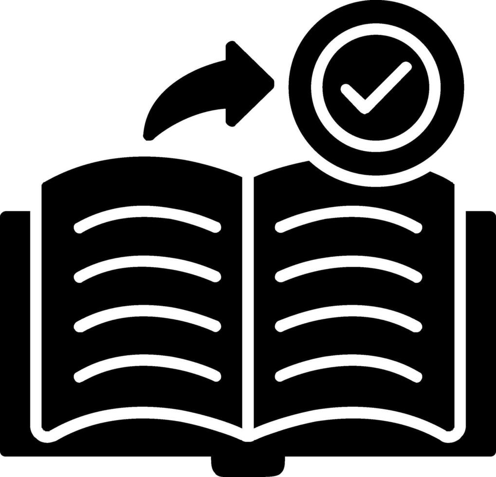 Book Glyph Icon Design vector