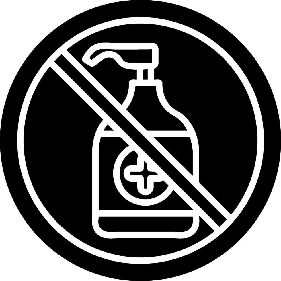 Prohibited Sign Glyph Icon Design vector