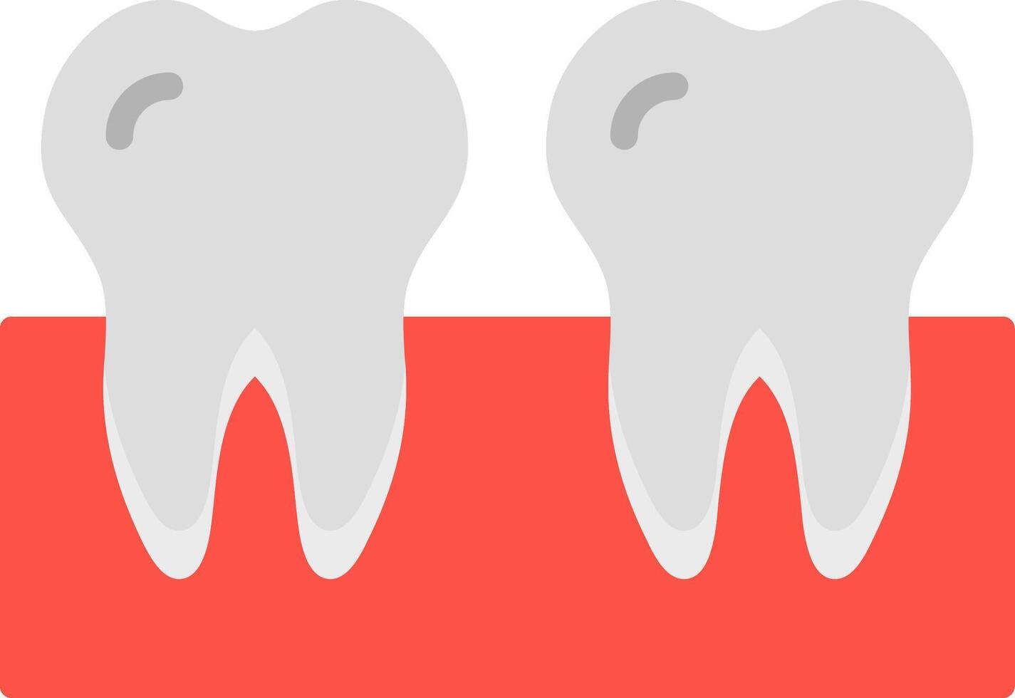 Teeths Flat Icon Design vector