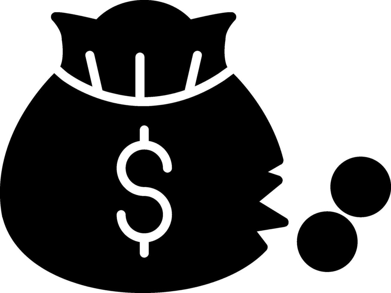 Bankrupt Glyph Icon Design vector