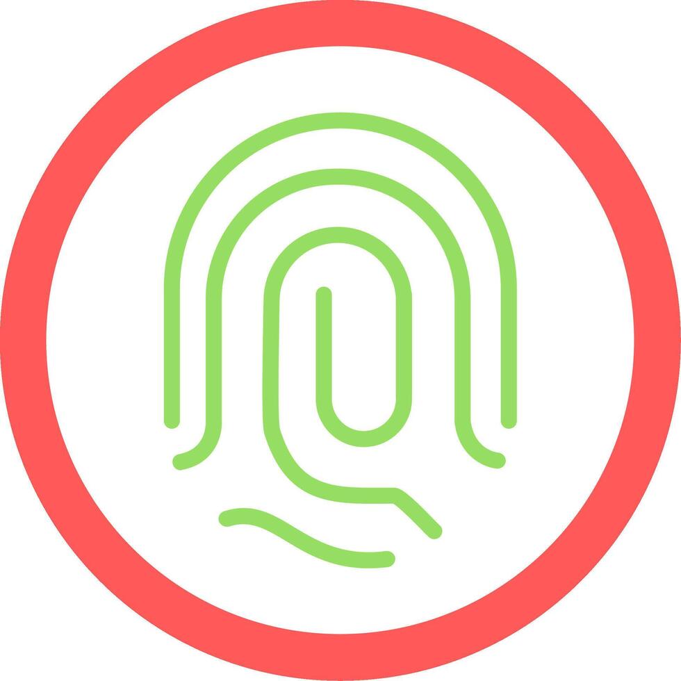 Biometric Identification Flat Icon Design vector