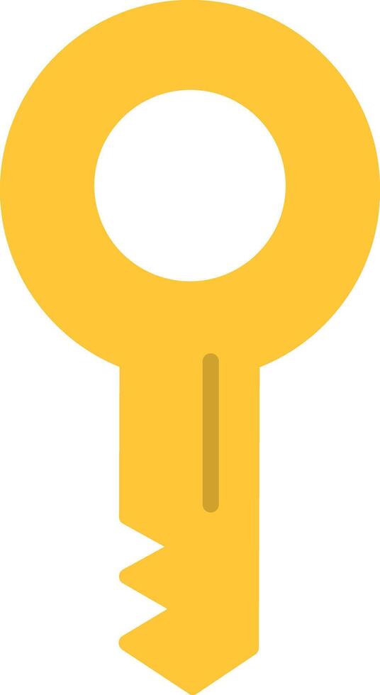 Key Flat Icon Design vector