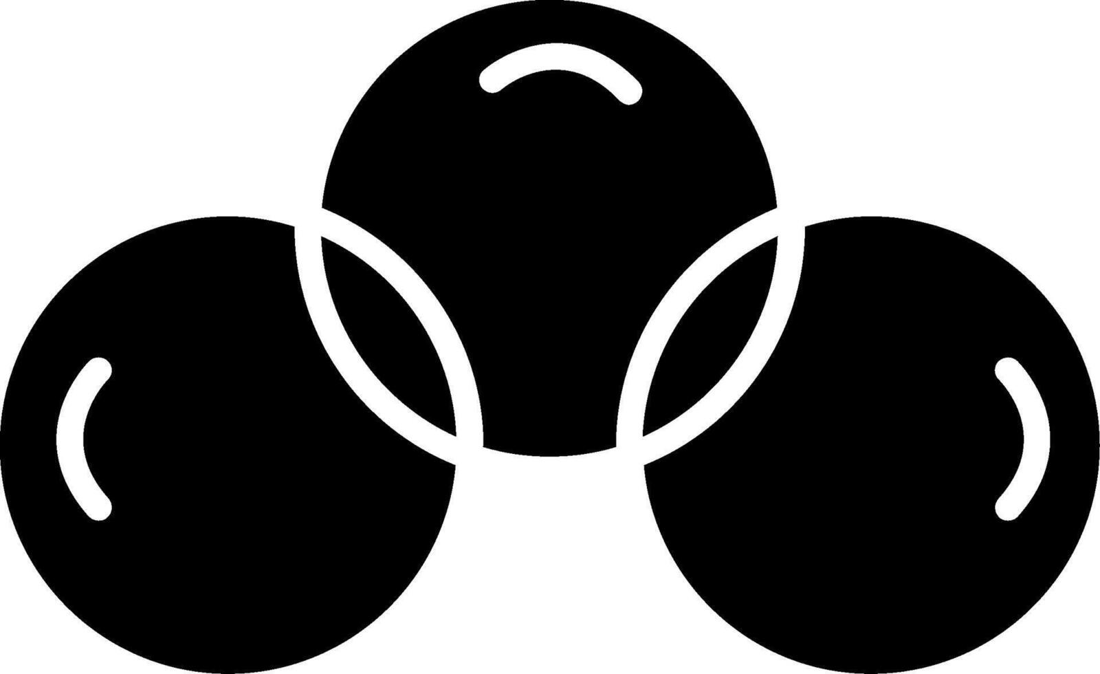 superposición círculos glifo icono diseño vector