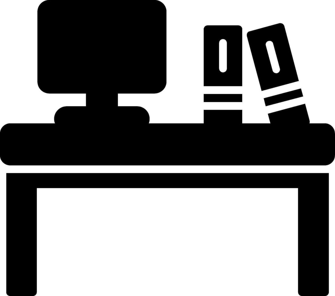 Desk Glyph Icon Design vector