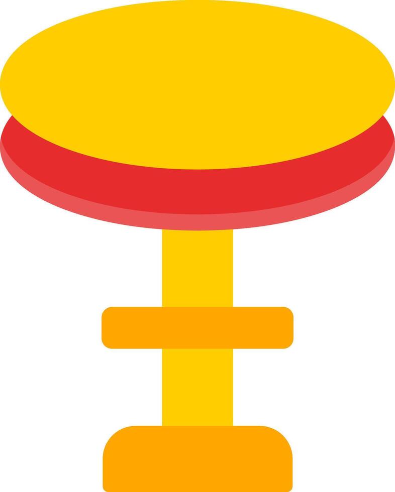 Stool Flat Icon Design vector