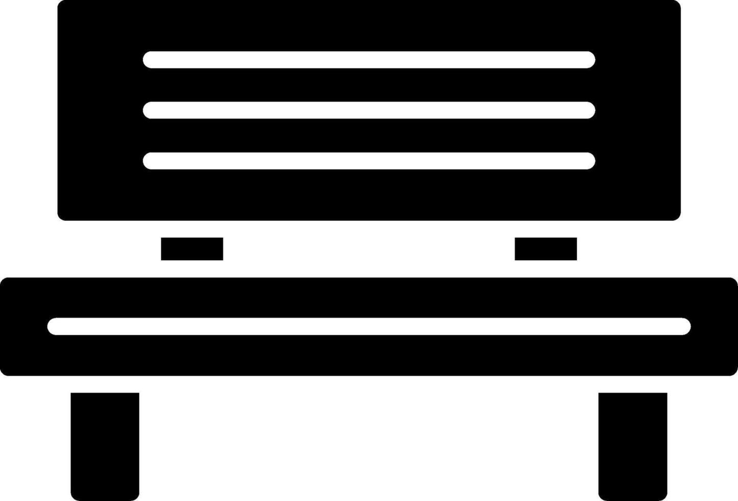 Bench Glyph Icon Design vector