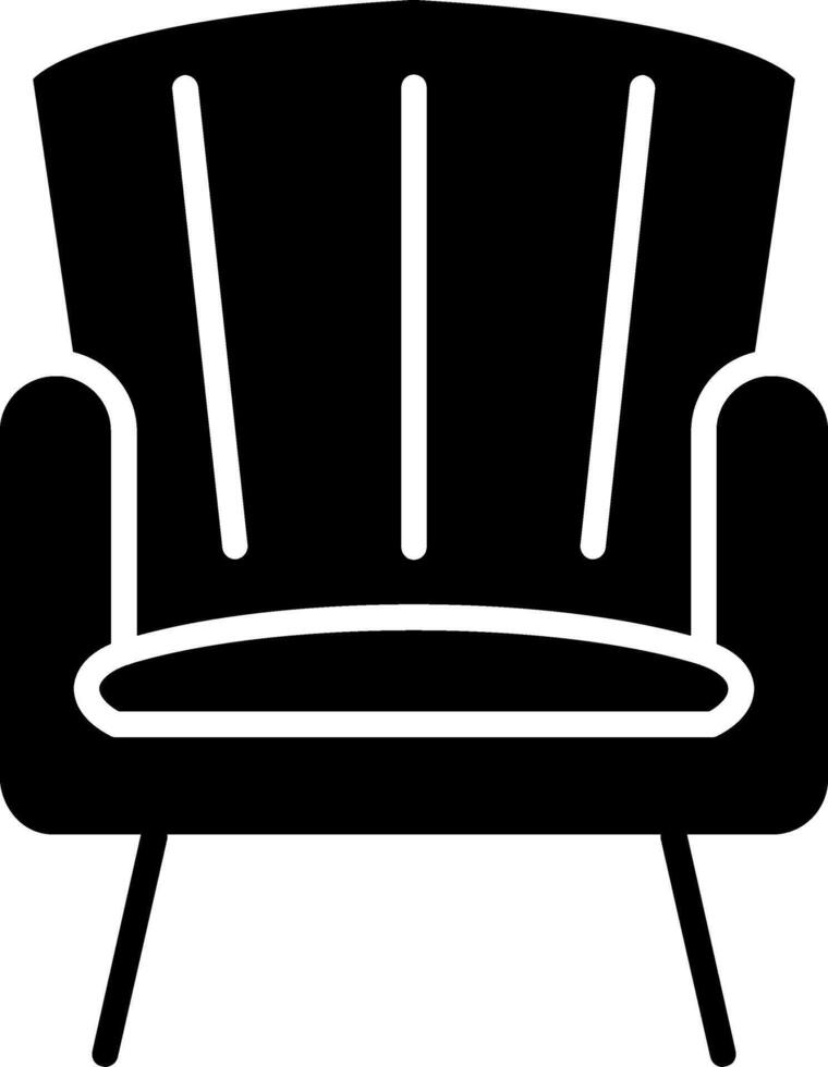 Armchair Glyph Icon Design vector