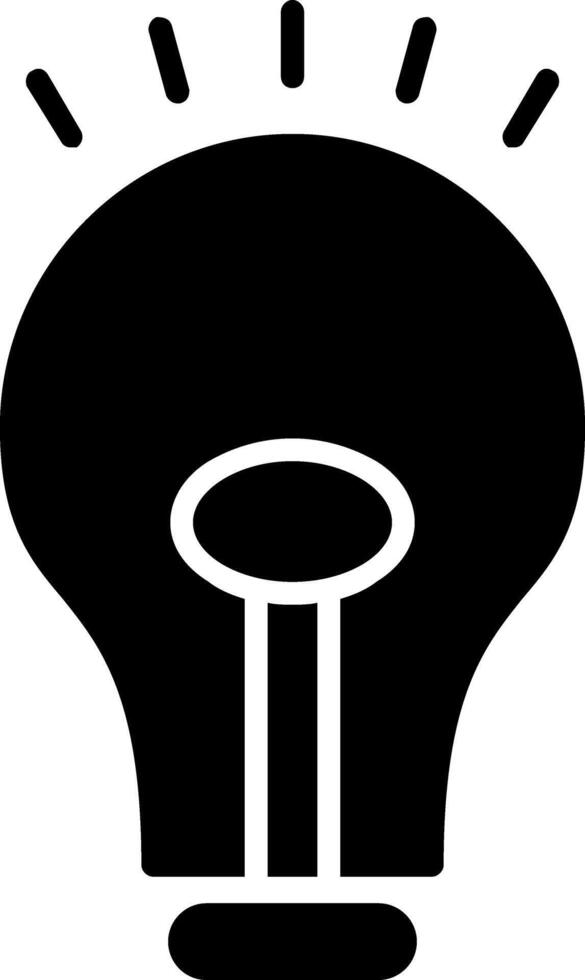 Bulb Glyph Icon Design vector
