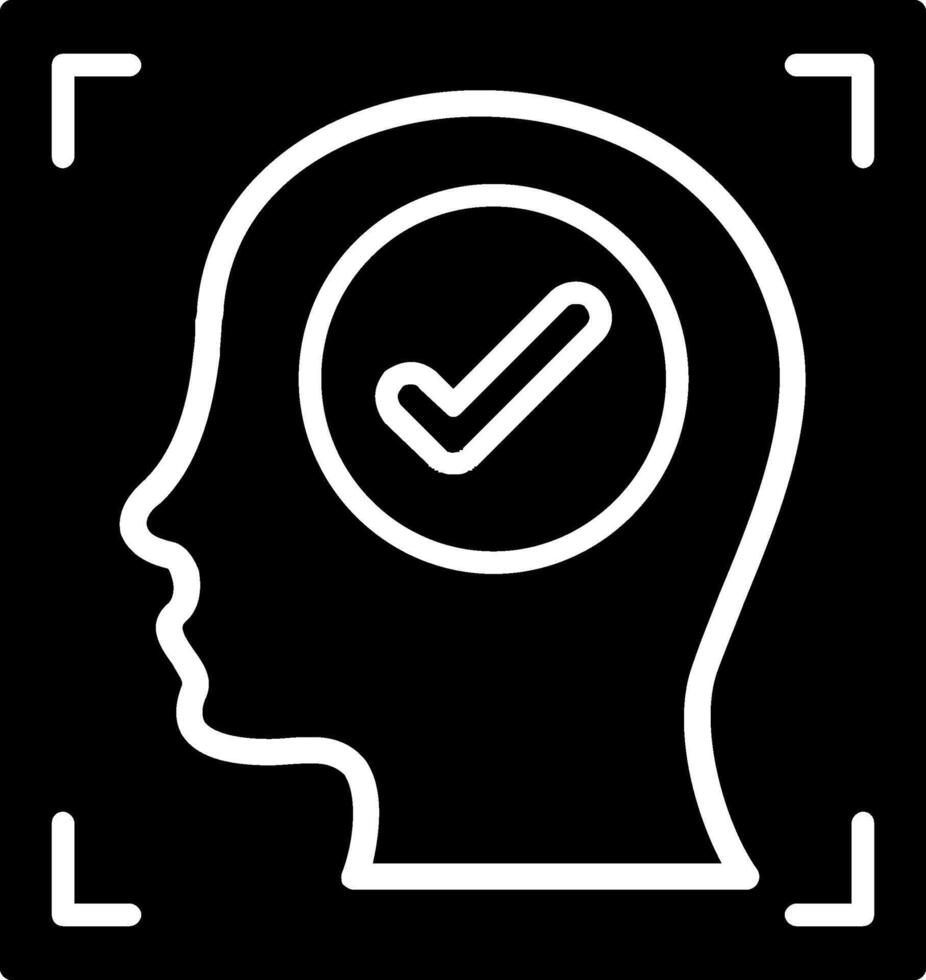 Face Recognition Glyph Icon Design vector