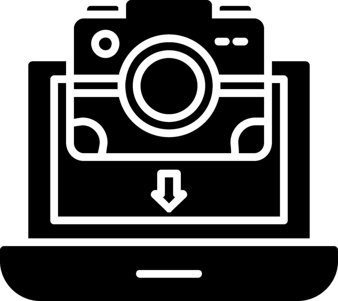 Pictures Glyph Icon Design vector