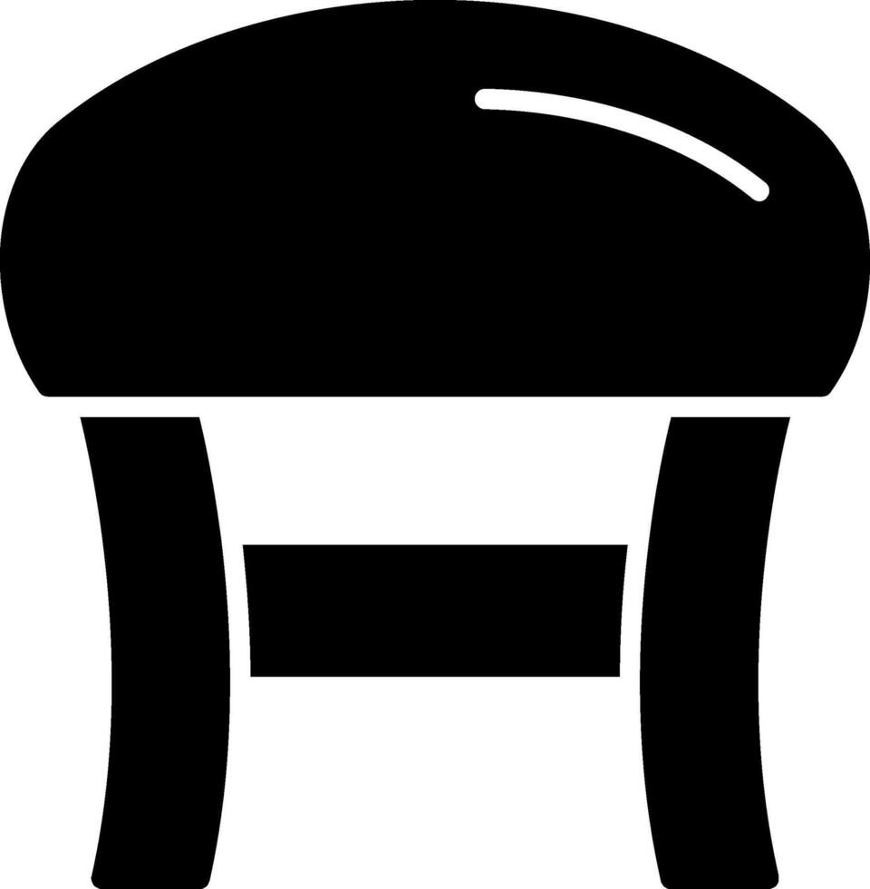 Stool Glyph Icon Design vector