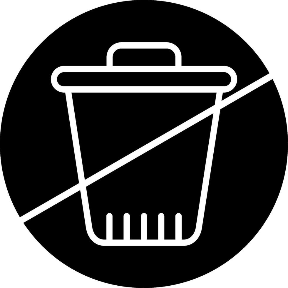 Zero Waste Glyph Icon Design vector