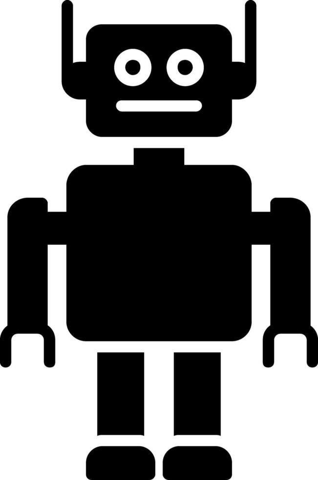 Robot Glyph Icon Design vector
