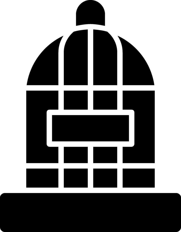 Cage Glyph Icon Design vector