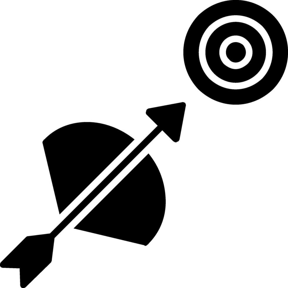 Archery Glyph Icon Design vector