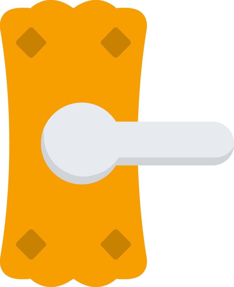 Door Handle Flat Icon Design vector
