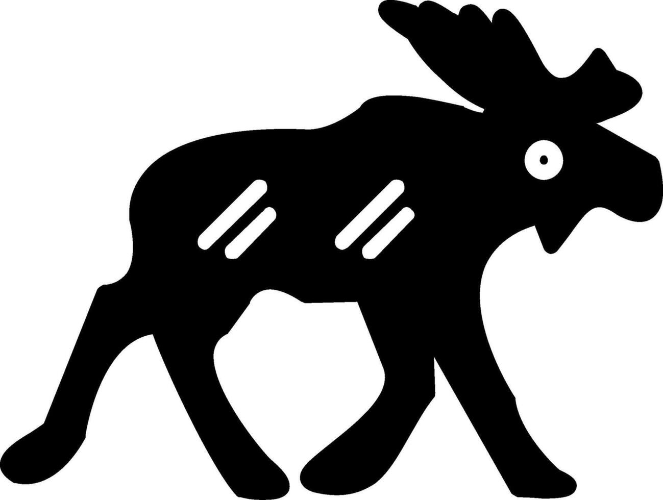 Moose Glyph Icon Design vector