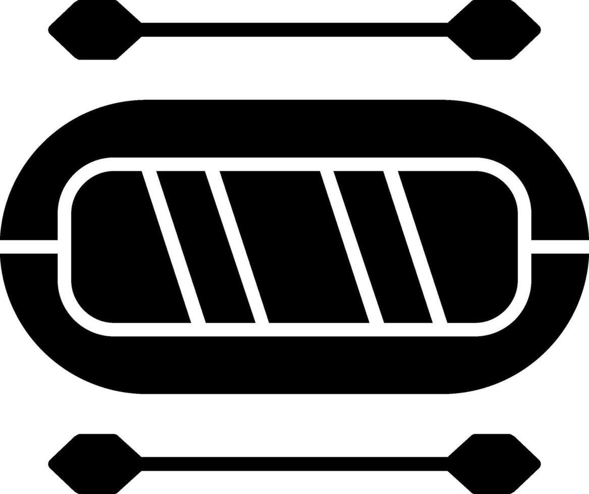 Raft Glyph Icon Design vector