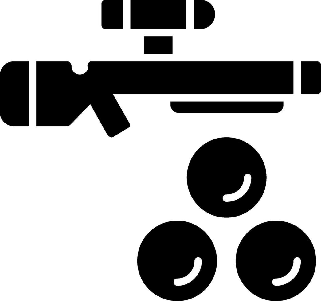 Paintball Glyph Icon Design vector