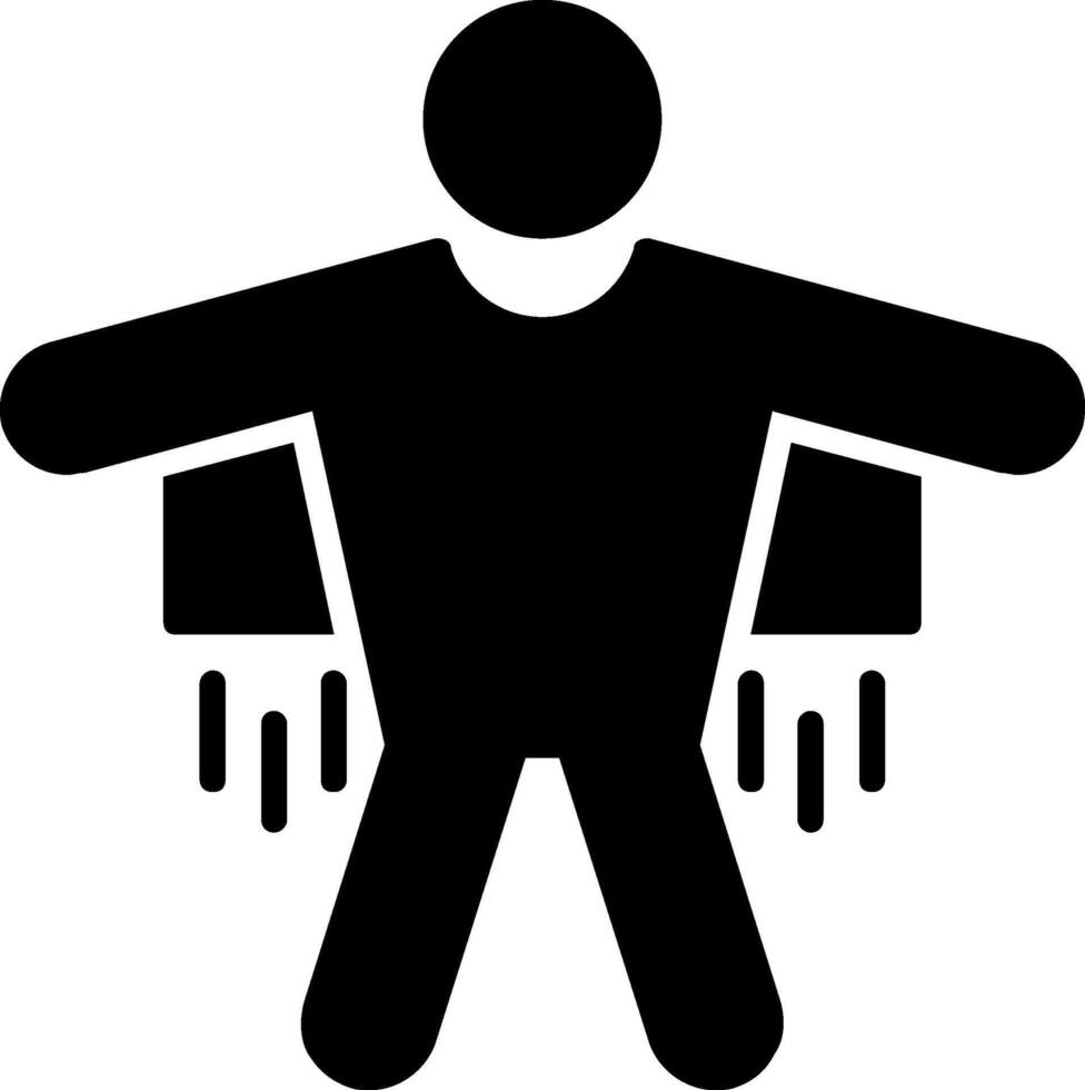 Base Jump Glyph Icon Design vector