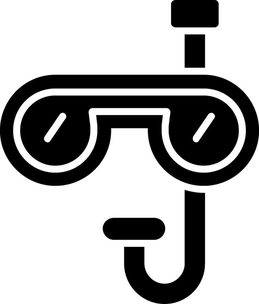 Snorkling Glyph Icon Design vector