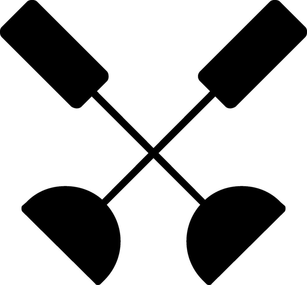 Paddle Glyph Icon Design vector