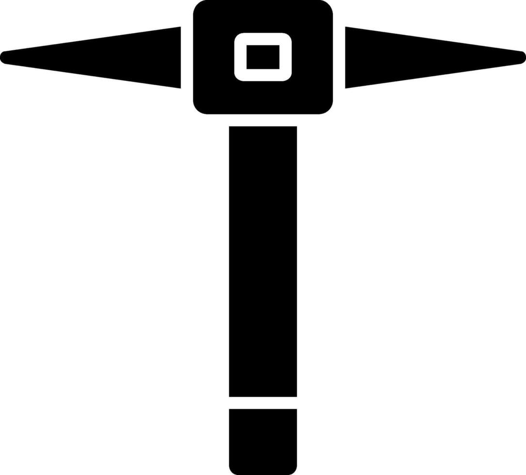 Pickaxe Glyph Icon Design vector