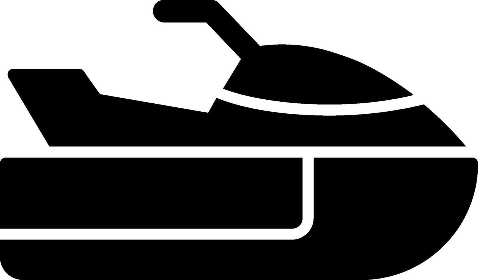 Jet Ski Glyph Icon Design vector