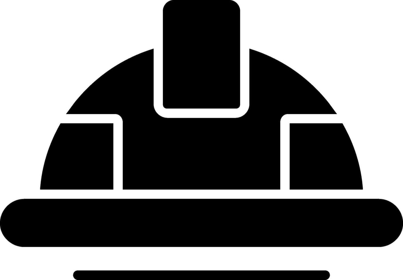 Helmet Glyph Icon Design vector