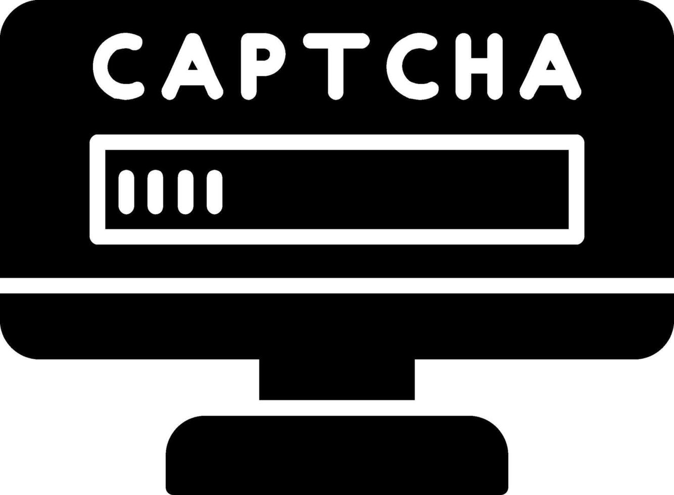 Captcha Glyph Icon Design vector