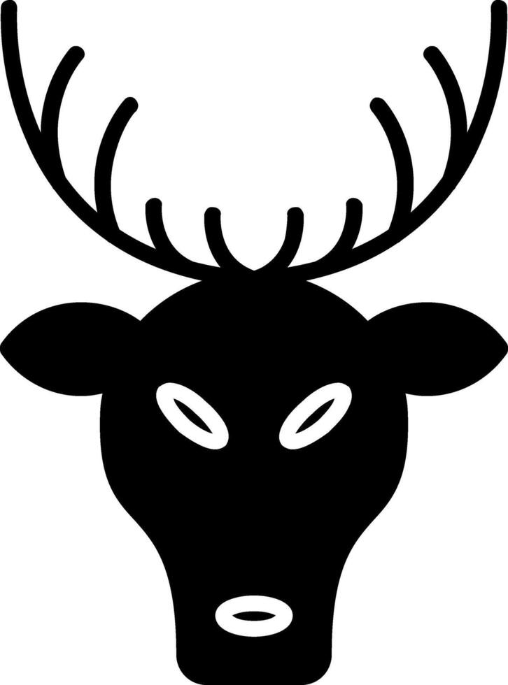 Deer Glyph Icon Design vector