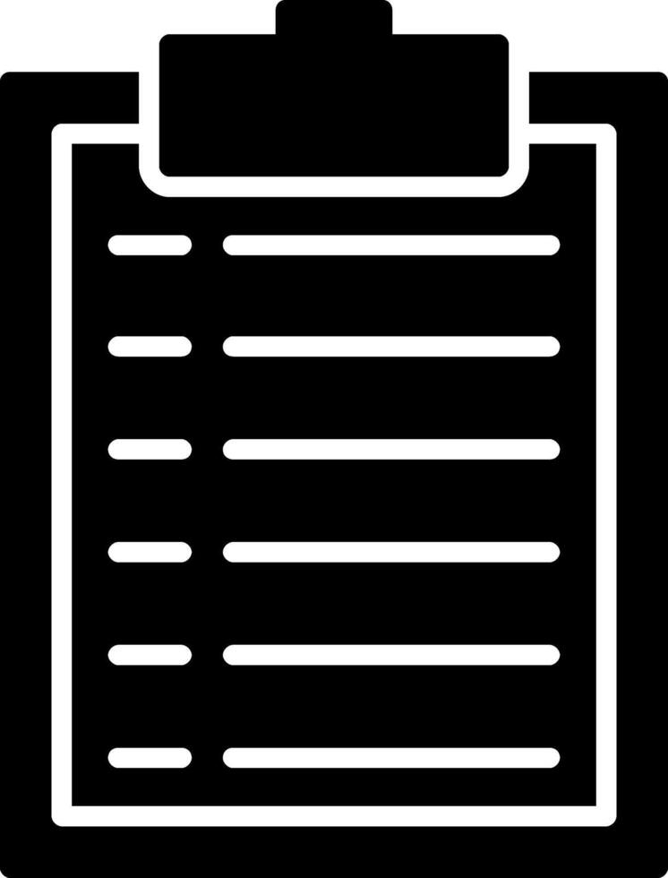 Clipboard Glyph Icon Design vector