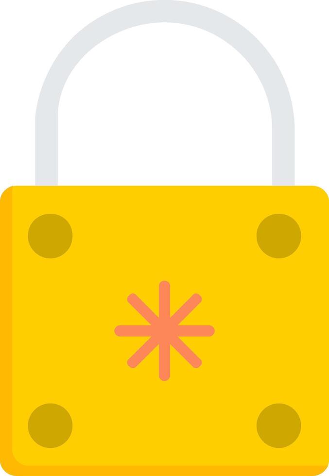 Padlock Flat Icon Design vector